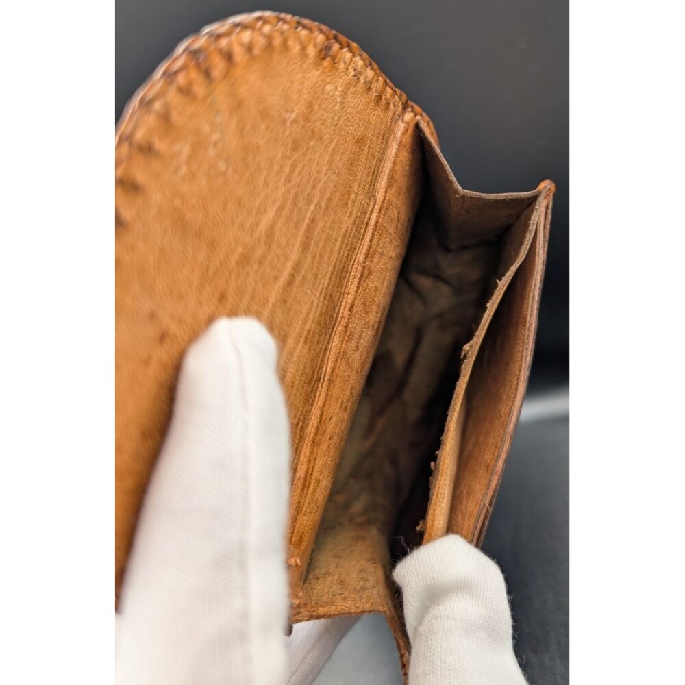 Vintage Coin Purse – 6" x 5" – Two‑Pocket Design – Hand‑Stitched Look - Picture 6 of 8